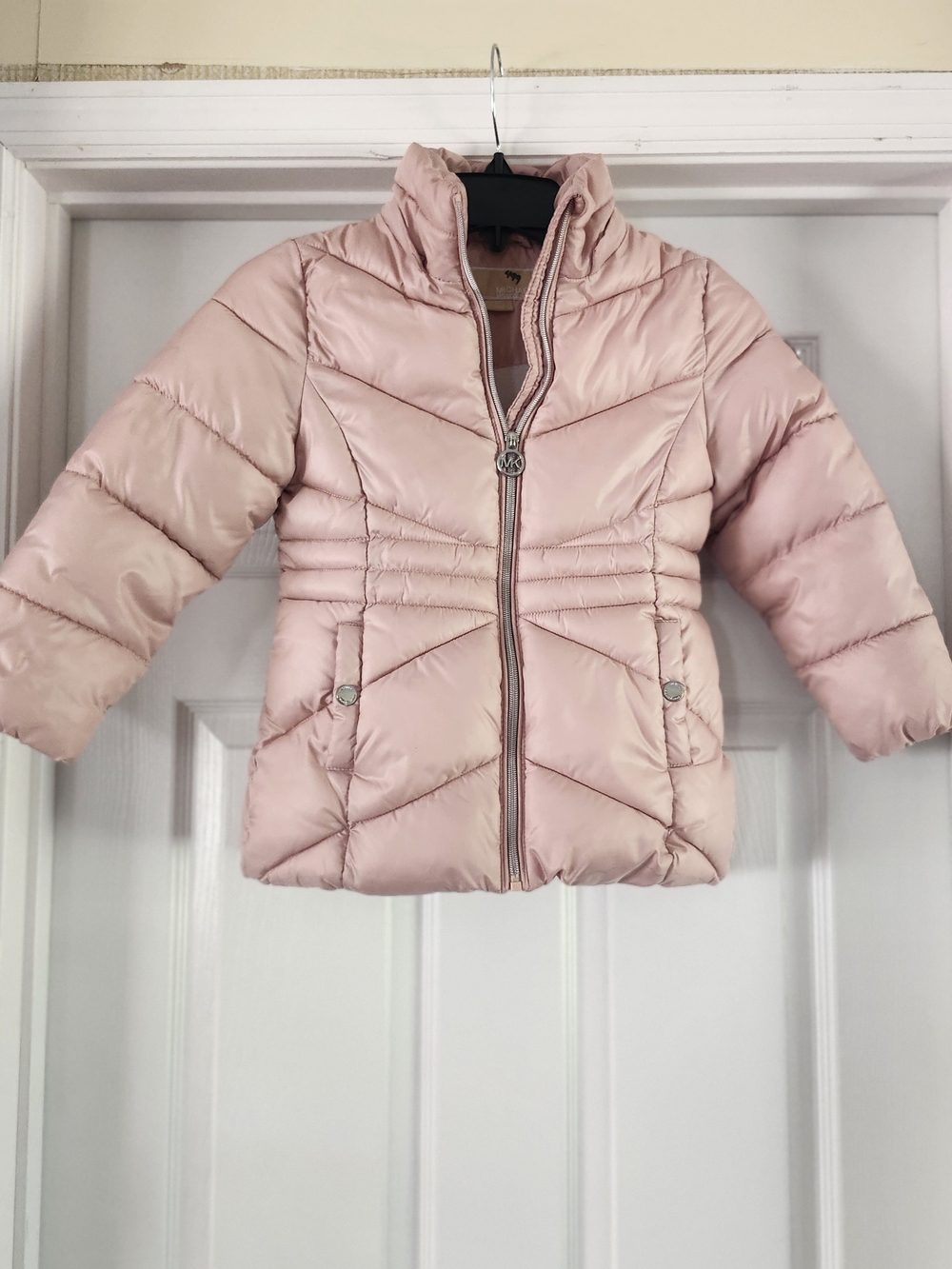 Michael Kors Soft Pink Quilted Puffer Coat